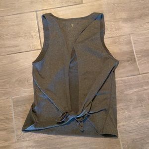 Gray Open Back Tank